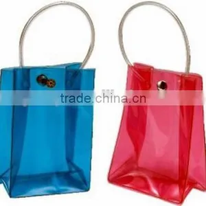 Hand Ring Durable Pvc Wine Bottle Ice Cooler Bag thumbnail-1