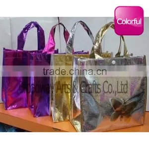 Cheap Printed Foldable Recyclable Laminated PP Non Woven Bag thumbnail-3