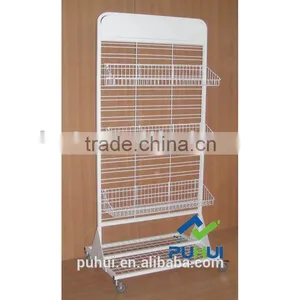 Factory Double Sided Metal Wire Floor Store Fixture With Good Price thumbnail-1