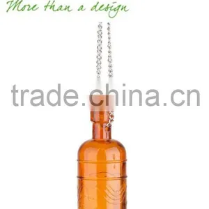 Colored Hobnail Glass Birdfeeder thumbnail-4