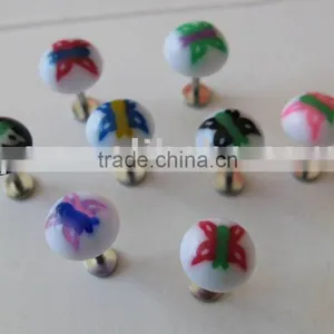Body Piercing Jewelry->UV Acrylic Labret thumbnail-1