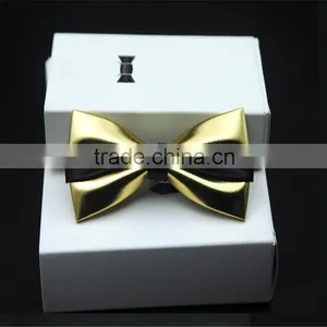 Clip-On Bow Tie With Faux Leather Bowtie Tuxedo Quality Choice thumbnail-2