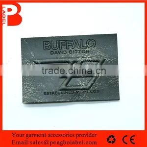 Custom Garment Distressed Logo Leather Patch for Any CMYK Color thumbnail-1