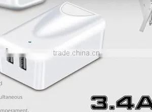 NiKi 17W 5V 3.4A AC Wall Charger For IPad IPhone thumbnail-1