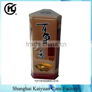 High Quality Triangle Wine Gift Tin Can Box thumbnail-1