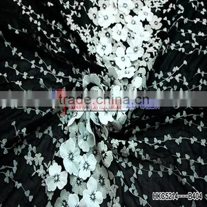Professional Fabric Manufacturer High Quality Mesh 3d Flower Embroidered Lace thumbnail-2