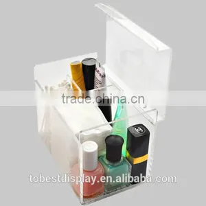 Handmade High Clear Rectangle Storage Small Acrylic Box/acrylic Cosmetic Box/clear Acrylic Box With Dividers With Lid thumbnail-3