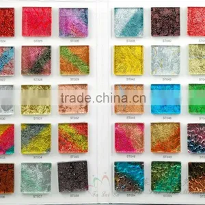 8mm Gold Leaf-2 Color Range of Crystal Glass Mosaic Tile Customized Mosaic thumbnail-1