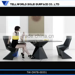 Artificial Marble Modern 2 Seats Coffee Shop Tables and Chairs thumbnail-1