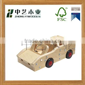 Wholesales in China Cheap OEM Eco-friendly Handmade DIY Wooden Truck Toys for Kids thumbnail-1