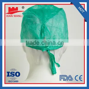 Colorful Disposable Round Cap Medical Surgical Non Woven Head Cover Cap thumbnail-6