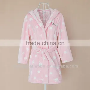 Kids Coral Fleece Animal Print Bathrobe thumbnail-1