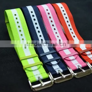 2016 High Quality Colourful Hot Item Lady Watch Band Nylon Wristband Adjustable Nylon Strap Nato Strap thumbnail-1