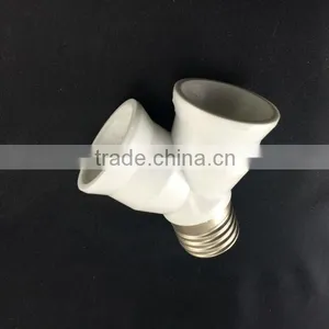 Higher Quality PBT E27 to 2E27 Base CE thumbnail-1