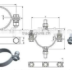 Hot Dip Galvanized Steel Pole Clamp thumbnail-1