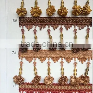 [YZLACE] Tassels Lace Curtains Wholesale 10022 thumbnail-2
