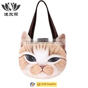 3d Cat Face Tote Bags thumbnail-4
