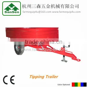 4000kgs Hydraulic Tipping Trailer , Farm Trailer for Tractor thumbnail-3