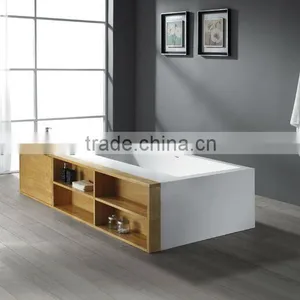 Stone Bathtub,wood Cabinet,solid Stone Bathtub thumbnail-1