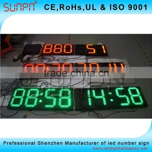 European Led Time and Temp Sign With GPS 8inch thumbnail-1