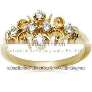 Small Diamond Ring, Simple Gold Rings Jewellery thumbnail-1