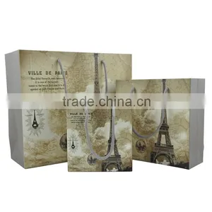 Accept Custom Order Printing Paris Eiffel Tower Apparel Paper Bag thumbnail-1