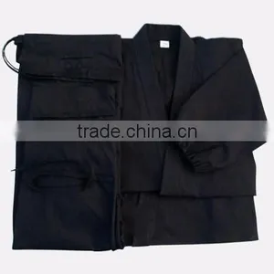 Custom Made Unifor, Karate Gi, Ninja Uniform, Taekwondo, Kyokushinkai Gi Uniform Black, White Cotton, PC Paypal Accepted thumbnail-1