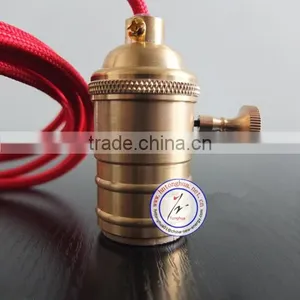 Edison Antique Lamp E27 Brass Lampholder Metal Screw Lamp Socket thumbnail-1