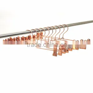 Metal Rose Gold Copper Coat Hanger, Copper Brass Metal Laundry Wire Shirt Hanger, Copper Slim Wire Top Hanger thumbnail-5