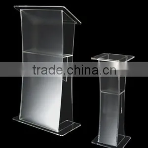Academy Lectern Clear Acrylic Podium Lucite Customized Logo Printing thumbnail-3