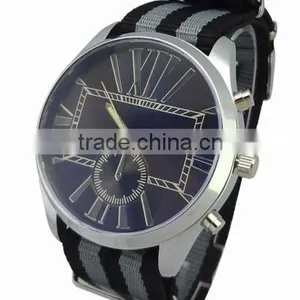 Newest Alloy Case Nylon Starp Stainless Steel Back Mens Sport Watch thumbnail-1