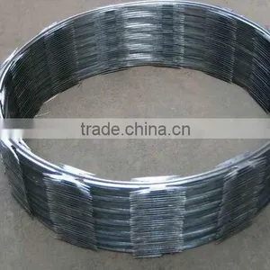Barbed Wire Mesh Galvanized Concertina Razor Defences Protection Wire thumbnail-1