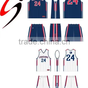 2015 New Design 100% Polyester Basketball Jersey thumbnail-2