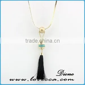 New Hot Sale Europe America Fashion Jewelry Charms Tassel Beaded Necklace Pendant thumbnail-2