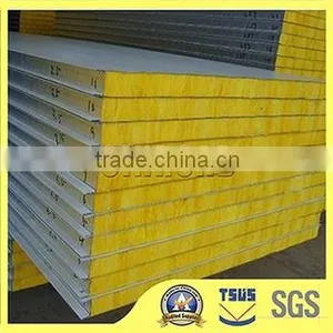 Low Price Water Insulated Rockwool Sandwich Panel With Metal Coating thumbnail-3