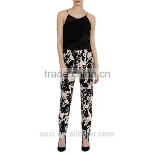 Oem Supplier All Over Print High Waist Long Fashion Slim Pants for Woman 2016 thumbnail-2