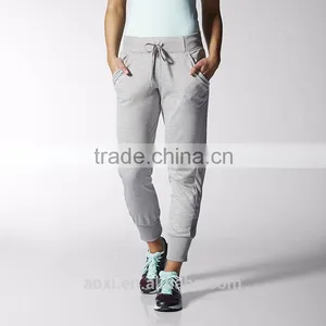 Hot Sale Polyester French Terry Zipper Pockets Sportswear Fitness Women Running Pants thumbnail-2