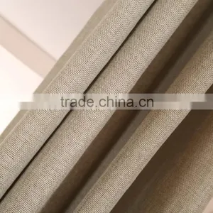 Simple Plain Linen Eyelet Curtain for Home Hotel Cafe Office thumbnail-1