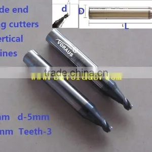 Carbide End Milling Cutters for Vertical Machines D-6mm D-5mm L-40mm Teeth-3 thumbnail-1