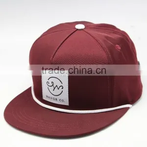 Backpack Buckle Custom Woven Label Snap Back Cap With Rope thumbnail-1