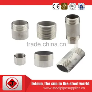 Jetsun High Tensile Strength Fast Delivery Malleable Pipe Nipple, Double Thread Pipe Nipple thumbnail-1