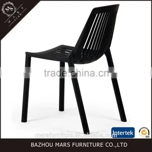 Red Black High Quality pp Stackable Plastic Chair thumbnail-4