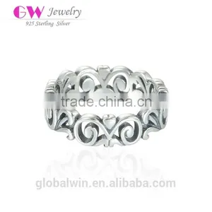 Fine Jewelry Value 925 Sterling Silver Heart Rings For Sale thumbnail-1