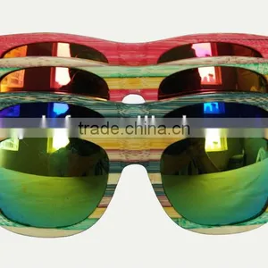 Bambo Sunglasses With Polarized Lenses Colorful Bamboo Sunglasses thumbnail-1