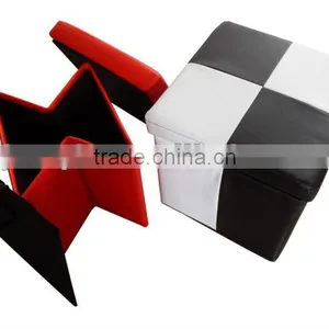 Functional Leather Folding Chair thumbnail-1