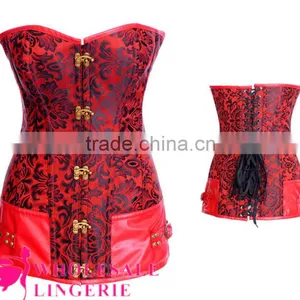 2015 New Design Sexy Red Mature Corset for Waist Training Corsets for Sale thumbnail-4
