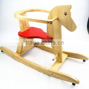 2016 OEM Solid Wood Rocking Horse Baby Ride on Toys thumbnail-3