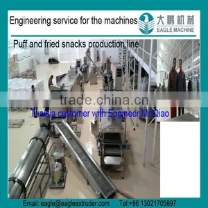 120kg/h Cereals Snack Food and Core-filling Snacks Production Line/plant in Tunisia thumbnail-1
