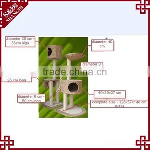 China Wholesale S&D Handmade Pet Toys Products Eco-friendly Rattan Cat Tree thumbnail-3