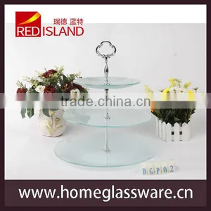 3pcs Set of Glass Fruit Plate Glass Cake Tray thumbnail-1